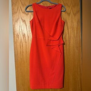 Ann Taylor Vibrant Red Asymmetrical Dress